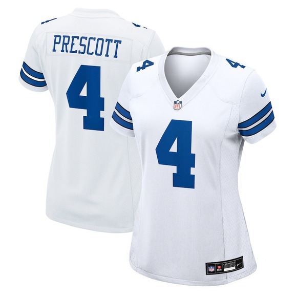 Nike On Field Dallas Cowboys Dak Prescott #4 Jersey - Size S‎ - White - Picture 7 of 10